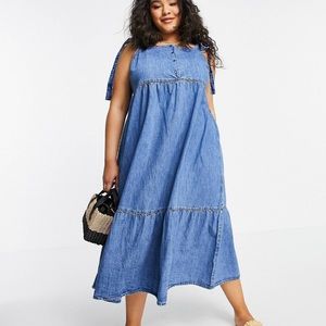 ASOS CURVE Soft denim midi dress | Plus Size